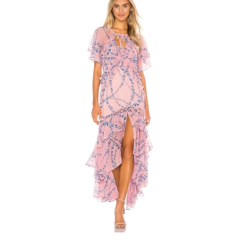 Misa Los Angeles Katarina high low maxi dress size M